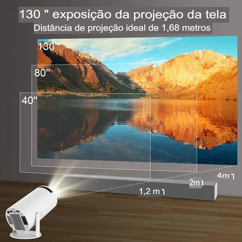 Mini Projetor HY310W 4K - Cinema Em Casa